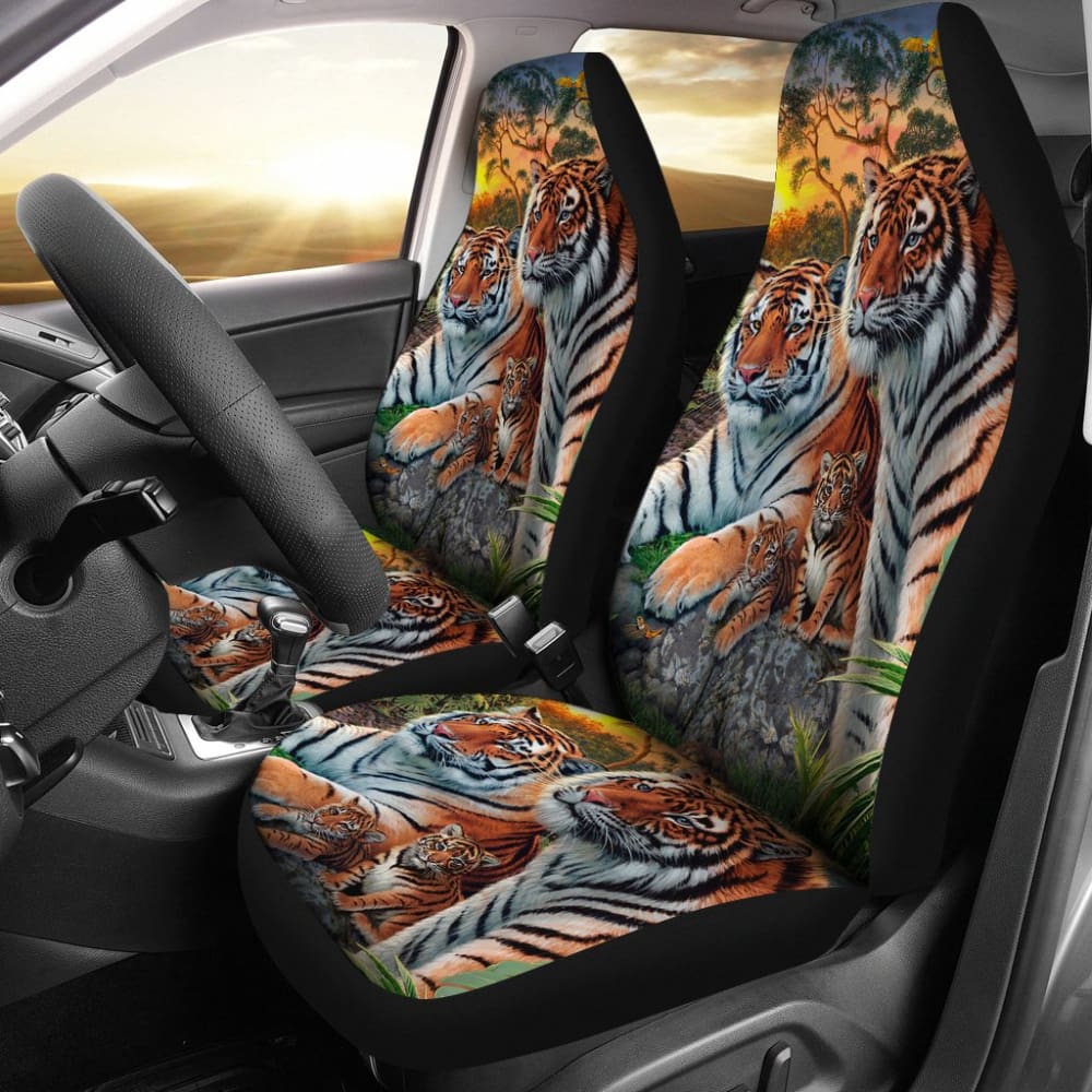 New High Quality Family Tiger Car Seat Covers 211202