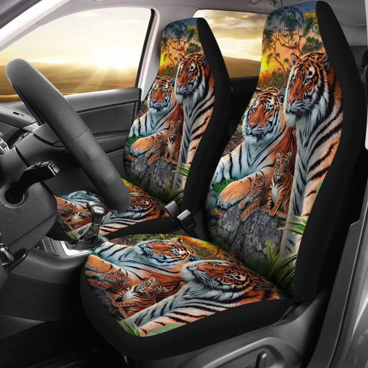 New High Quality Family Tiger Car Seat Covers 211202