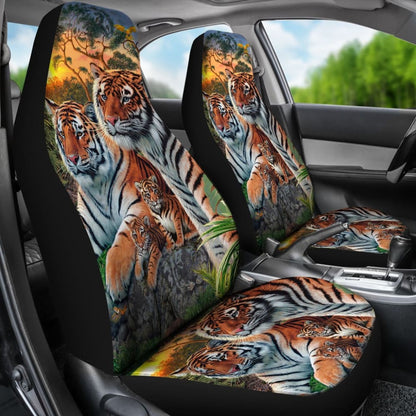 New High Quality Family Tiger Car Seat Covers 211202