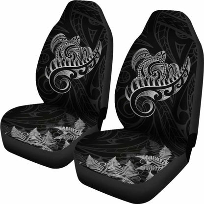 New Zealand Car Seat Covers - Aotearoa Maori Turtle Silver Fern Gray Awesome 091114 - YourCarButBetter