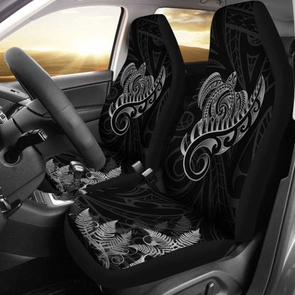 New Zealand Car Seat Covers - Aotearoa Maori Turtle Silver Fern Gray Awesome 091114 - YourCarButBetter