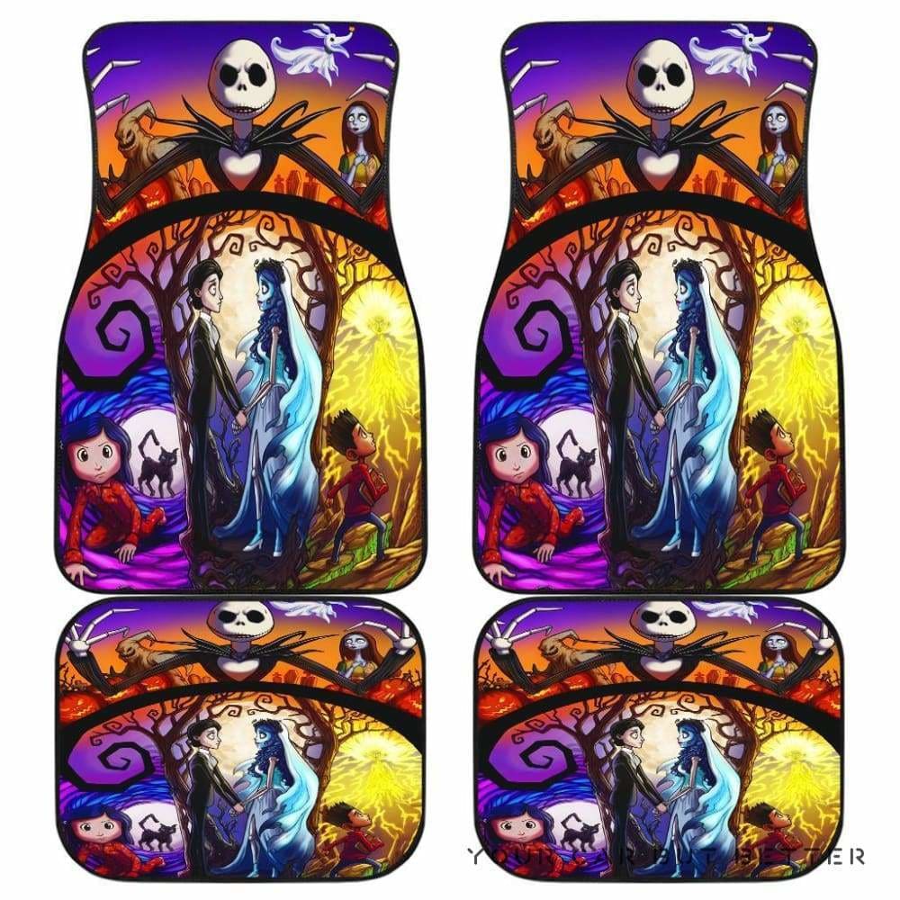 Nightmare Before Christmas Car Floor Mats 5 101819 - YourCarButBetter