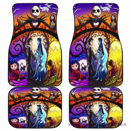 Nightmare Before Christmas Car Floor Mats 5 101819 - YourCarButBetter