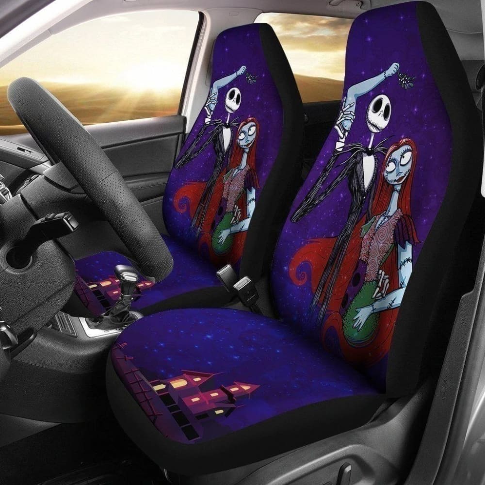 Nightmare Before Christmas Jack And Sally Custom Car Seat Cover 101819 - YourCarButBetter