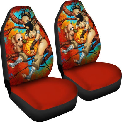 Ninja Girl With Pumpkin Anime Halloween Car Seat Covers 101819 - YourCarButBetter