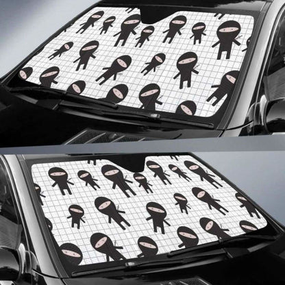 Ninja Pattern Plaid Background Car Auto Sun Shades 102507 - YourCarButBetter