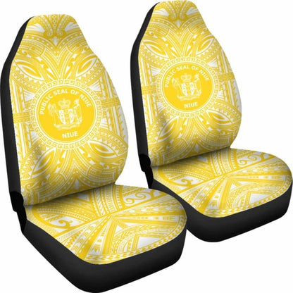 Niue Car Seat Cover - Niue Coat Of Arms Polynesian Flag Color 105905 - YourCarButBetter