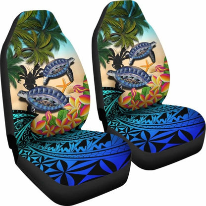 Niue Car Seat Covers - Polynesian Turtle Coconut Tree And Plumeria Amazing 091114 - YourCarButBetter
