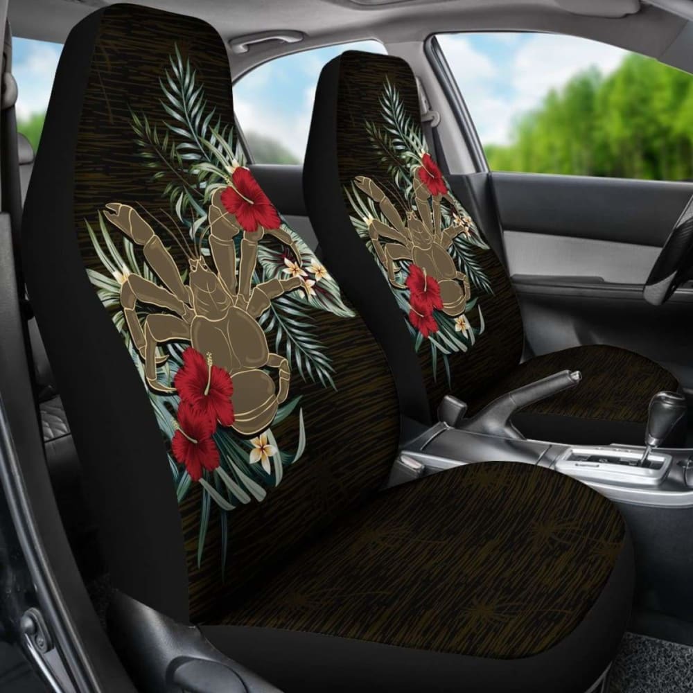 Niue Coconut Crab Hibiscus Car Seat Covers 7 232125 - YourCarButBetter