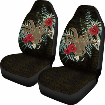 Niue Coconut Crab Hibiscus Car Seat Covers 7 232125 - YourCarButBetter