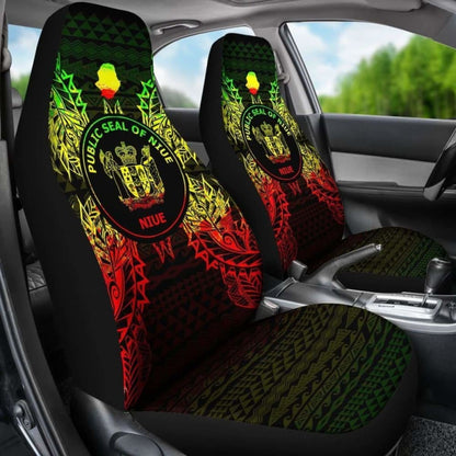 Niue Polynesia Car Seat Cover Map Reggae 105905 - YourCarButBetter