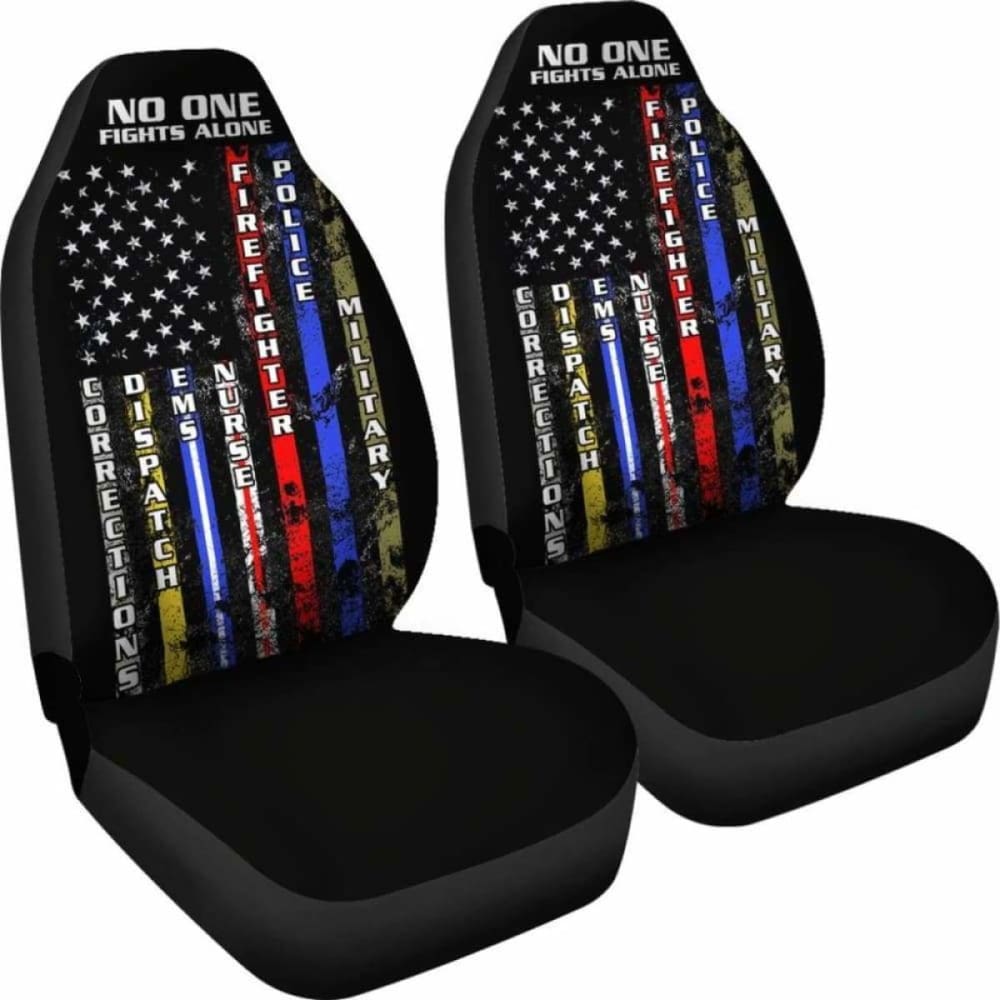 No One Fights Alone Car Seat Cover 153908 - YourCarButBetter