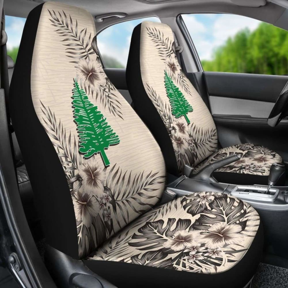 Norfolk Island Car Seat Covers The Beige Hibiscus (Set Of Two) 7 232125 - YourCarButBetter