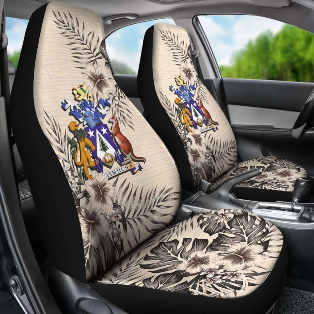 Norfolk Island Car Seat Covers The Beige Hibiscus (Set Of Two) 7 232125 - YourCarButBetter
