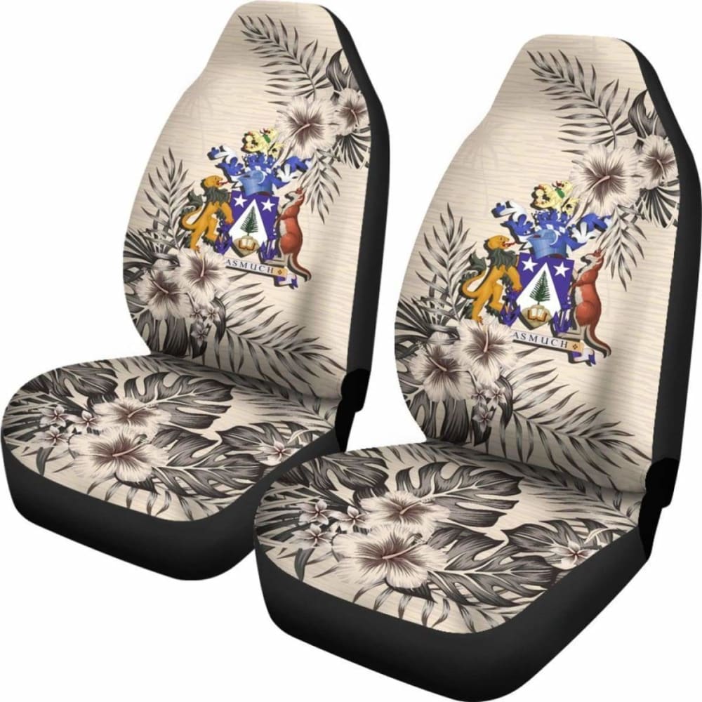 Norfolk Island Car Seat Covers The Beige Hibiscus (Set Of Two) 7 232125 - YourCarButBetter