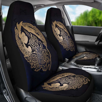 Norse Viking Car Seat Covers - Viking Wolf Celtic Galaxy Car Seat Covers Amazing 105905 - YourCarButBetter