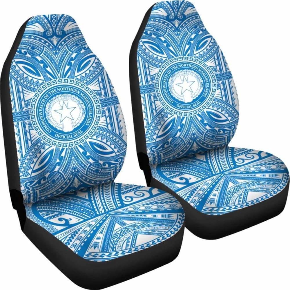 Northern Mariana Islands Car Seat Cover - Northern Mariana Islands Coat Of Arms Polynesian Flag Color 105905 - YourCarButBetter