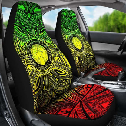 Northern Mariana Islands Car Seat Cover - Northern Mariana Islands Coat Of Arms Polynesian Reggae Style 105905 - YourCarButBetter