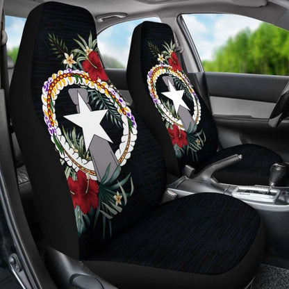 Northern Mariana Islands Car Seat Covers Northern Mariana Islands Flag Hibiscus - 232125 - YourCarButBetter