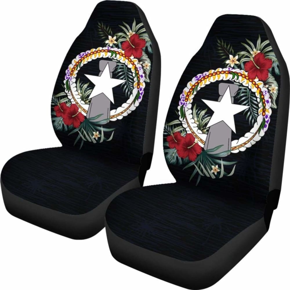 Northern Mariana Islands Car Seat Covers Northern Mariana Islands Flag Hibiscus - 232125 - YourCarButBetter