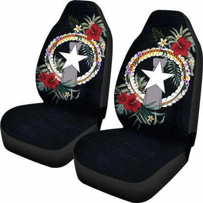 Northern Mariana Islands Car Seat Covers Northern Mariana Islands Flag Hibiscus - 232125 - YourCarButBetter