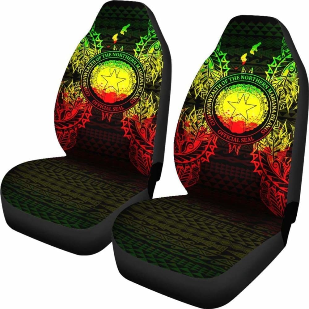 Northern Mariana Islands Polynesia Car Seat Cover Map Reggae 105905 - YourCarButBetter