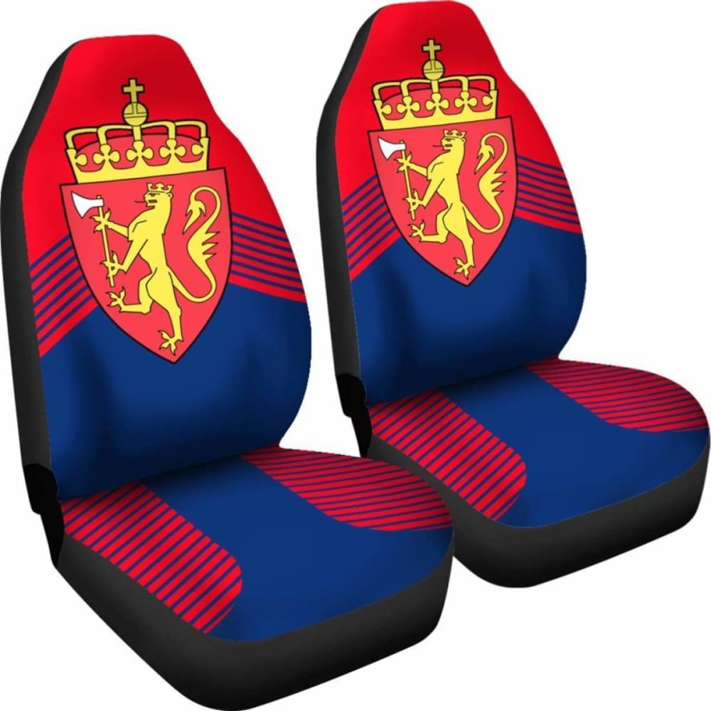 Norway Blue Coat Of Arms Car Seat Covers Amazing 105905 - YourCarButBetter