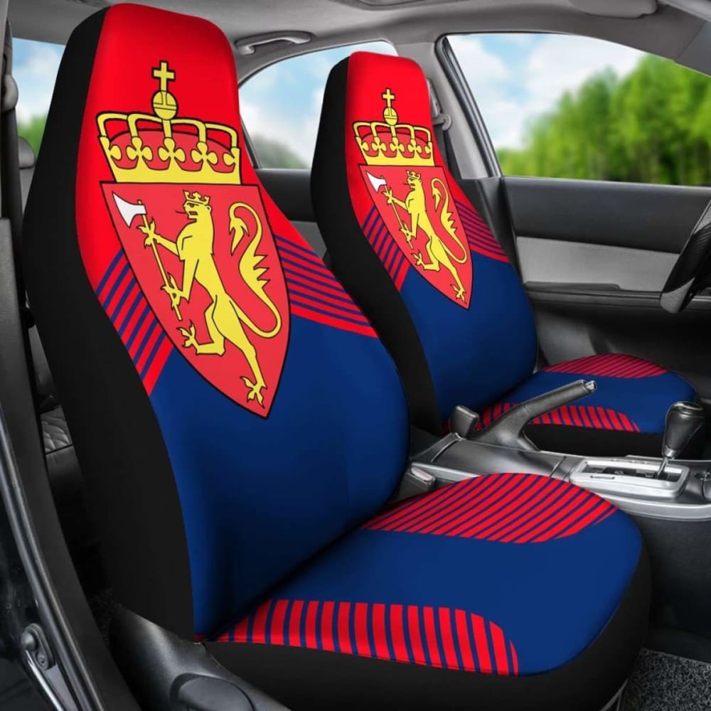 Norway Blue Coat Of Arms Car Seat Covers Amazing 105905 - YourCarButBetter