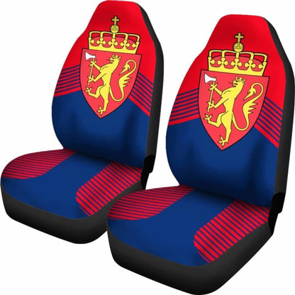Norway Blue Coat Of Arms Car Seat Covers Amazing 105905 - YourCarButBetter