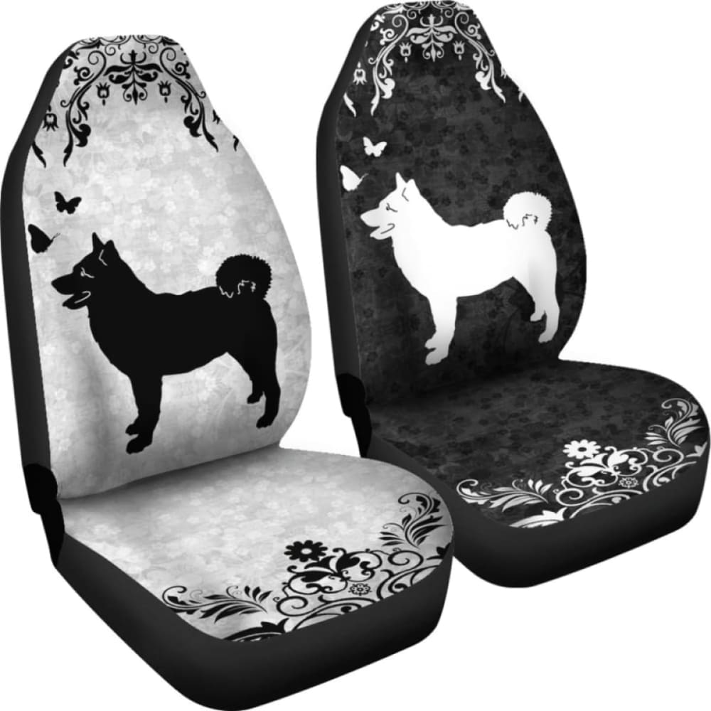 Norwegian Elkhound - Car Seat Covers 090629 - YourCarButBetter