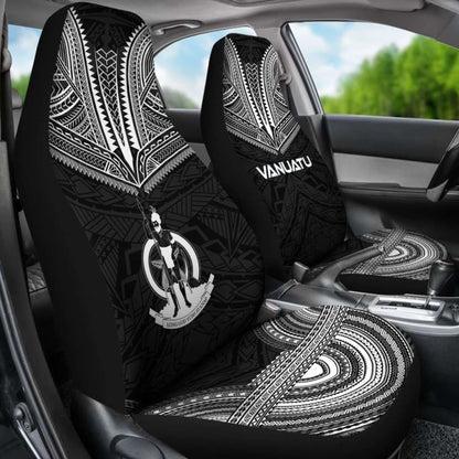 nuatu Car Seat Cover - nuatu Coat Of Arms Polynesian Chief Tattoo Black Version - 10 174914 - YourCarButBetter
