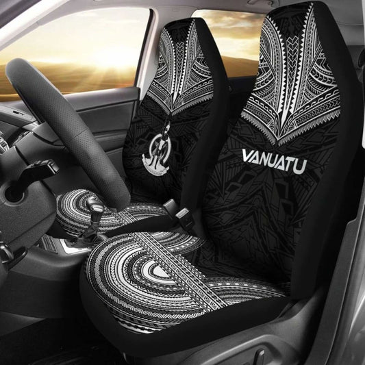 nuatu Car Seat Cover - nuatu Coat Of Arms Polynesian Chief Tattoo Black Version - 10 174914 - YourCarButBetter