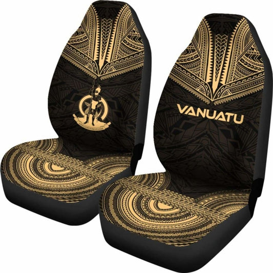 nuatu Car Seat Cover - nuatu Coat Of Arms Polynesian Chief Tattoo Gold Version - 10 174914 - YourCarButBetter