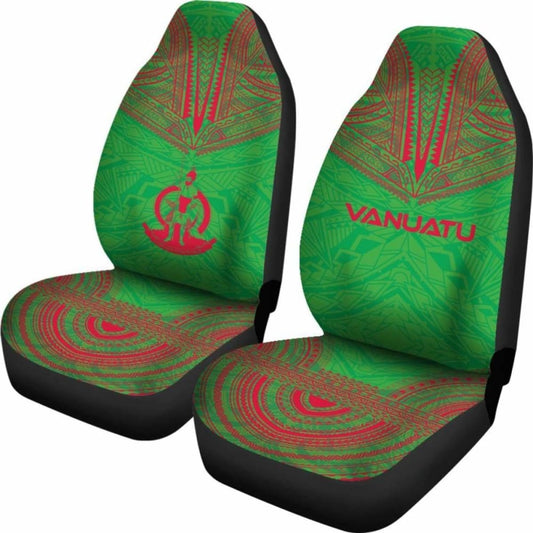 nuatu Car Seat Cover - nuatu Coat Of Arms Polynesian Chief Tattoo Green Version - 10 174914 - YourCarButBetter
