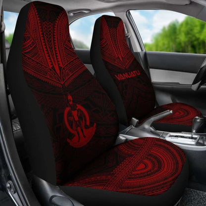 nuatu Car Seat Cover - nuatu Coat Of Arms Polynesian Chief Tattoo Red Version - 10 174914 - YourCarButBetter
