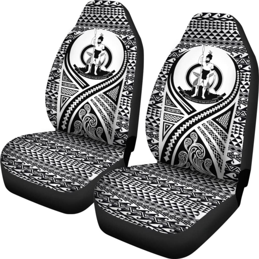 nuatu Car Seat Cover - nuatu Coat Of Arms Polynesian Tattoo Black - 9 174914 - YourCarButBetter