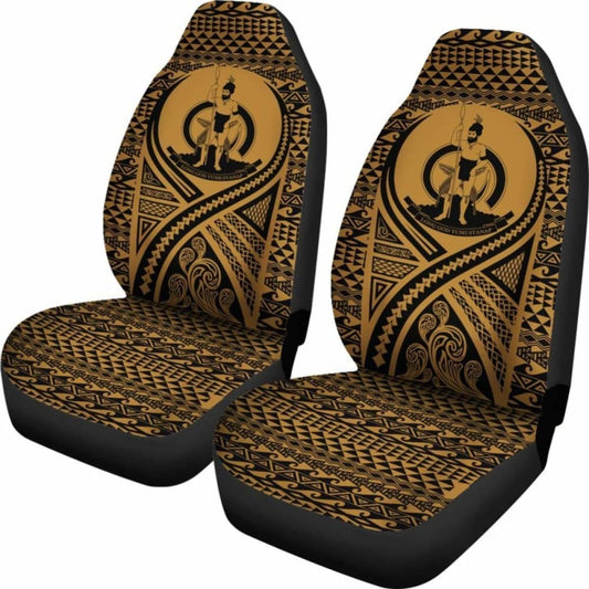 nuatu Car Seat Cover - nuatu Coat Of Arms Polynesian Tattoo Gold - 9 174914 - YourCarButBetter
