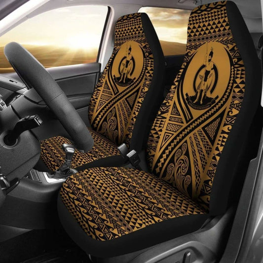 nuatu Car Seat Cover - nuatu Coat Of Arms Polynesian Tattoo Gold - 9 174914 - YourCarButBetter