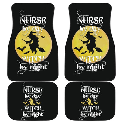 Nurse By Day Witch By Night Car Floor Mats 211007 - YourCarButBetter