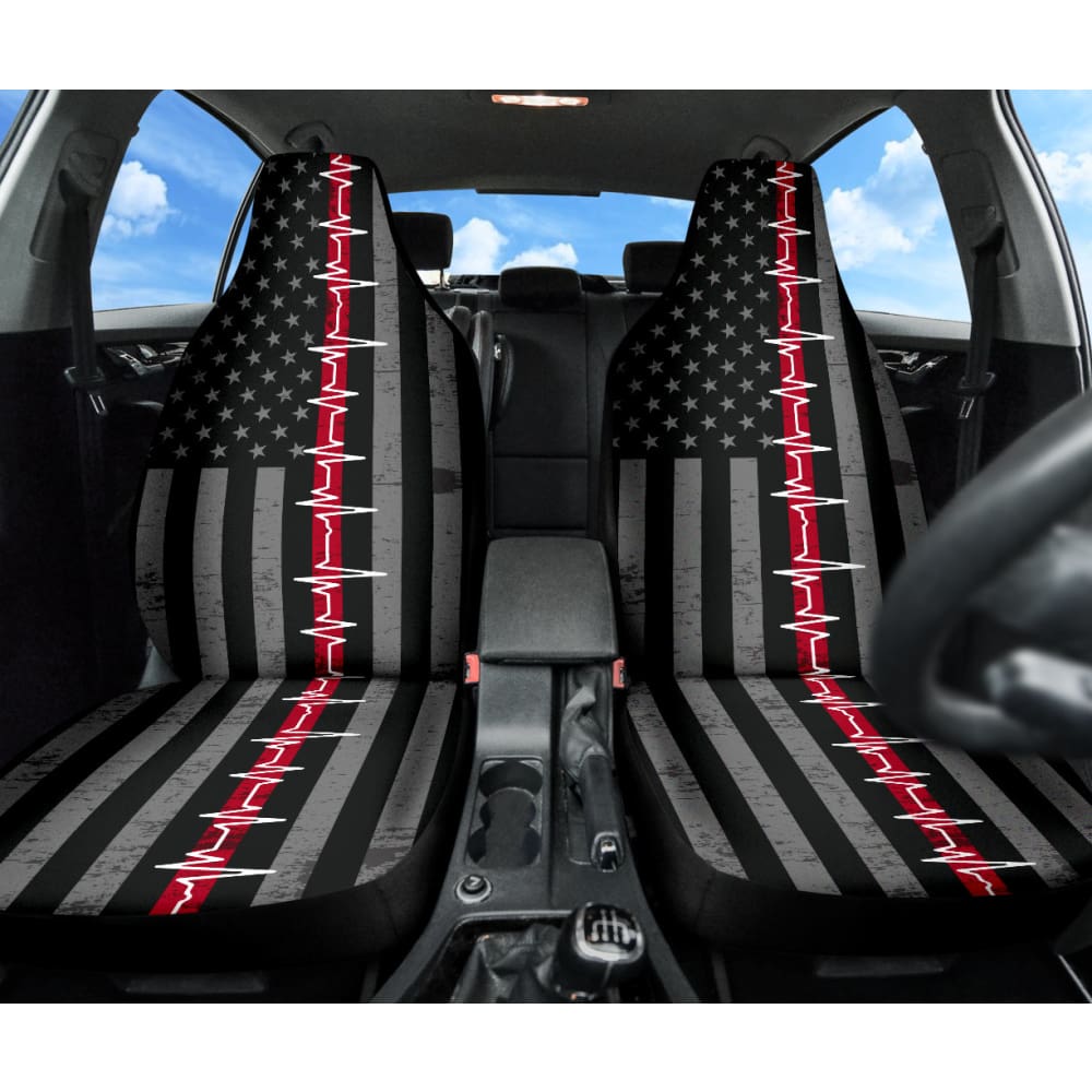 Nurse Car Seat Covers Custom American Flag 210401 - YourCarButBetter