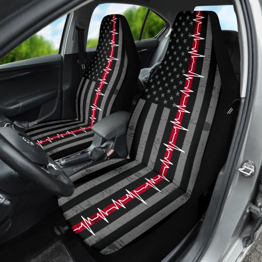 Nurse Car Seat Covers Custom American Flag 210401 - YourCarButBetter