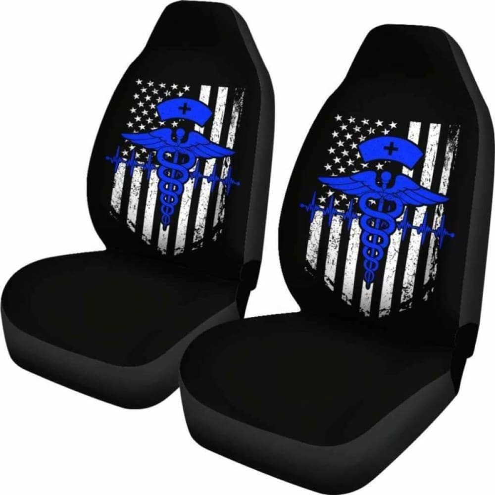 Nurse Flag Blue Symbol Car Seat Covers 144902