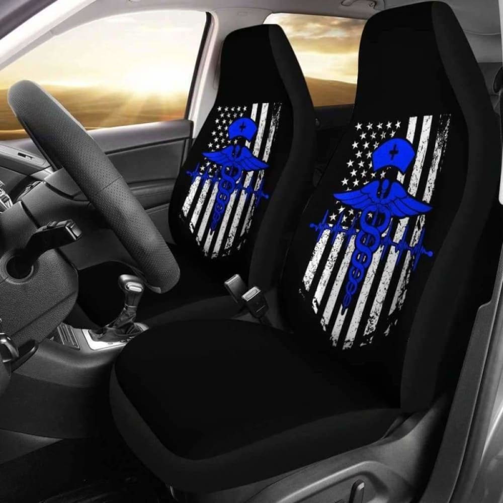 Nurse Flag Blue Symbol Car Seat Covers 144902