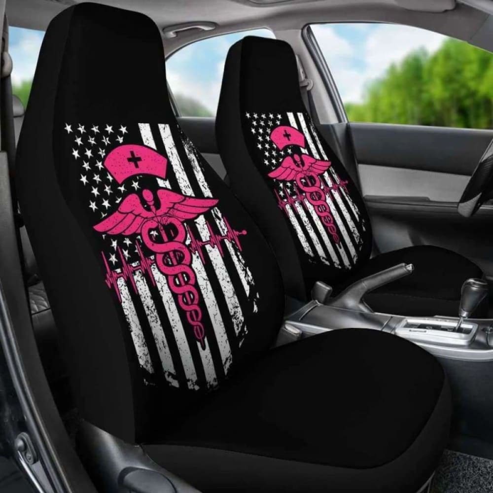 Nurse Flag Pink Symbol Car Seat Covers 144902