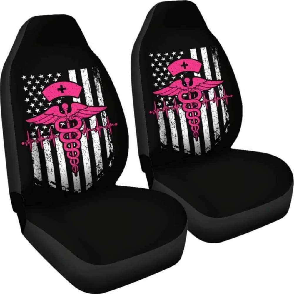 Nurse Flag Pink Symbol Car Seat Covers 144902