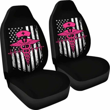 Nurse Flag Pink Symbol Car Seat Covers 144902