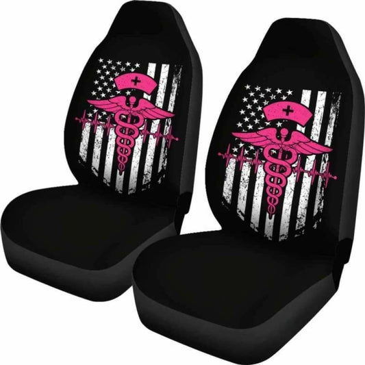 Nurse Flag Pink Symbol Car Seat Covers 144902