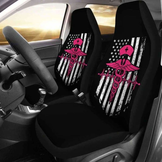 Nurse Flag Pink Symbol Car Seat Covers 144902