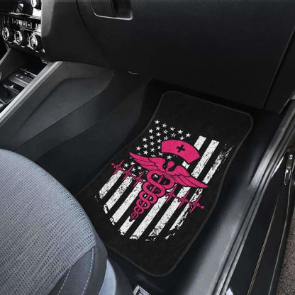Nurse Flag Pink Symbol Front And Back Car Mats Set Of 4 144902