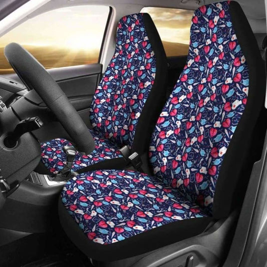 Nurse Pink Heart Car Seat Covers 144902